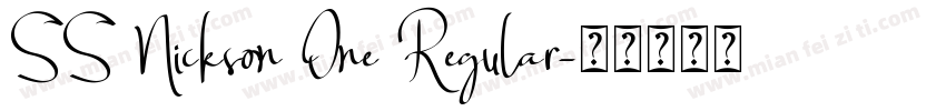 SS Nickson One Regular字体转换